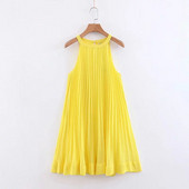 HIT Rochie de dama eleganta model lat in galben