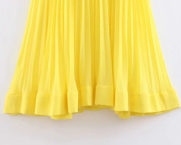 HIT Rochie de dama eleganta model lat in galben