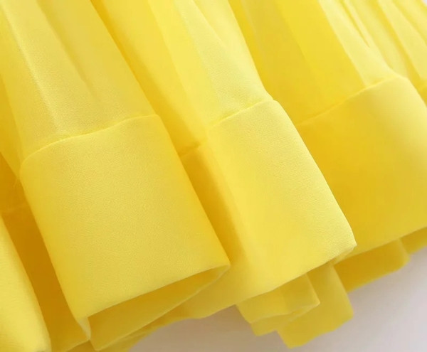 HIT Rochie de dama eleganta model lat in galben