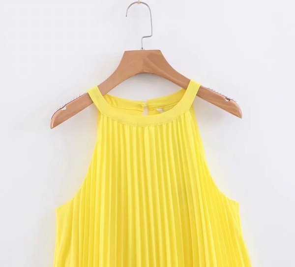 HIT Rochie de dama eleganta model lat in galben