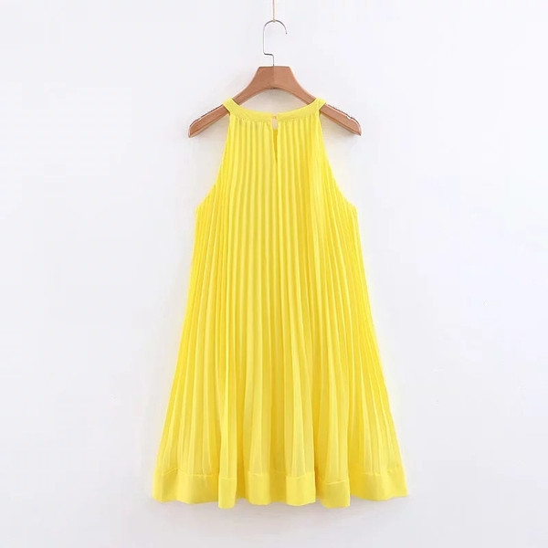 HIT Rochie de dama eleganta model lat in galben