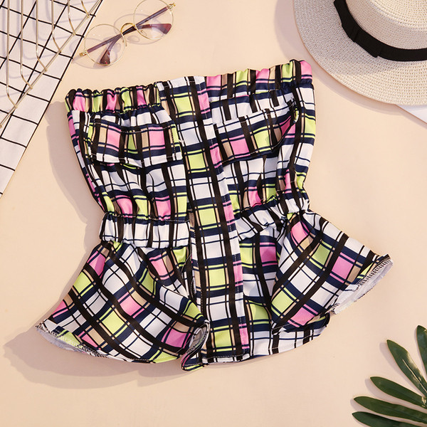 Stílusos női melltartó két színben, színes nyomattal