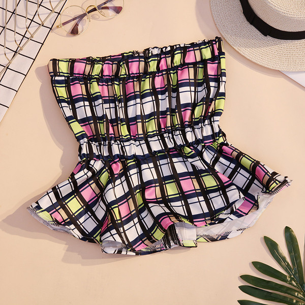 Stílusos női melltartó két színben, színes nyomattal