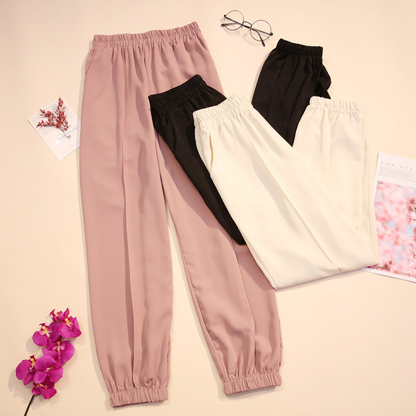 Pantaloni moderni de dama cu talie inalta in trei culori