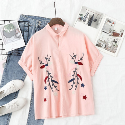 Két színben hímzéssel ellátott női ing