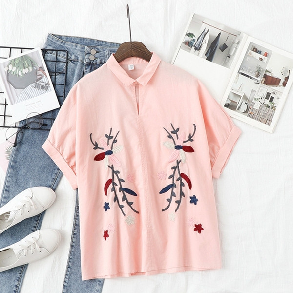 Két színben hímzéssel ellátott női ing