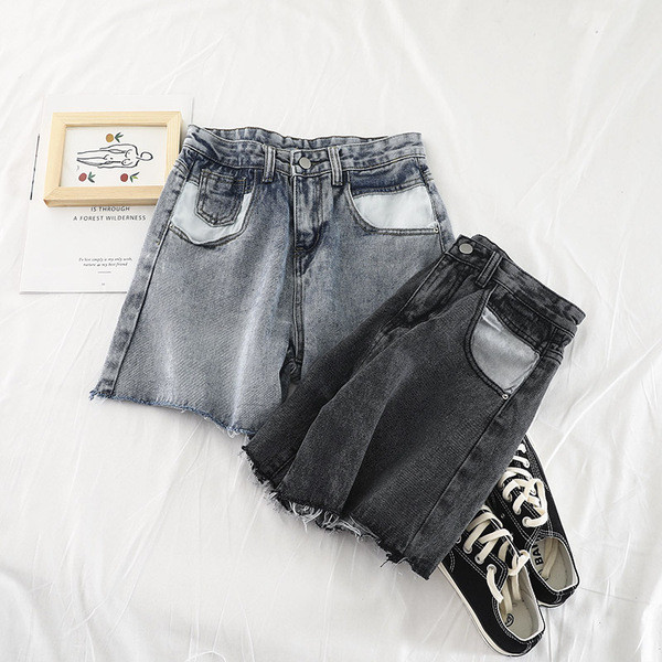 Női farmer rövidnadrág kék és fekete színben