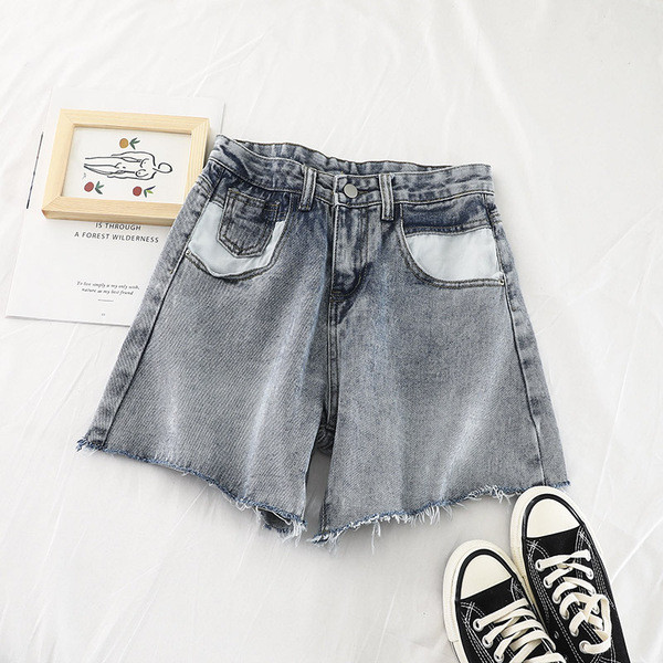 Női farmer rövidnadrág kék és fekete színben