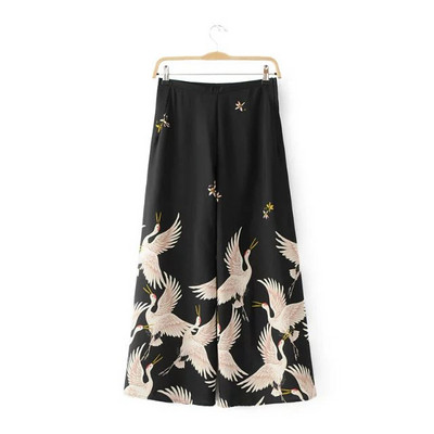 Pantaloni eleganti de dama cu aplicatii colorate