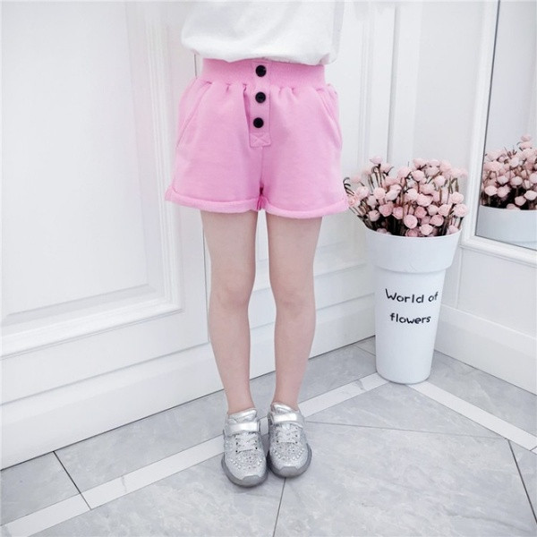 Gyerek rövidnadrág fehér és rózsaszín színben lányoknak