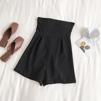 Salopeta de dama eleganta fara bretele de culoare neagra