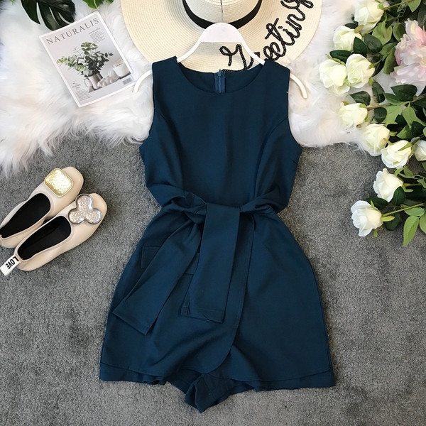 Salopeta de dama eleganta cu fermoar pe spate in mai multe culori