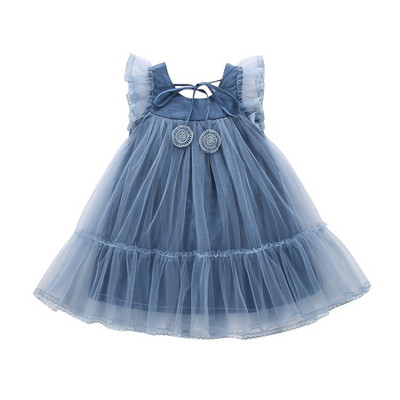 Stílusos gyerekruha rózsaszín és kék tüllrel