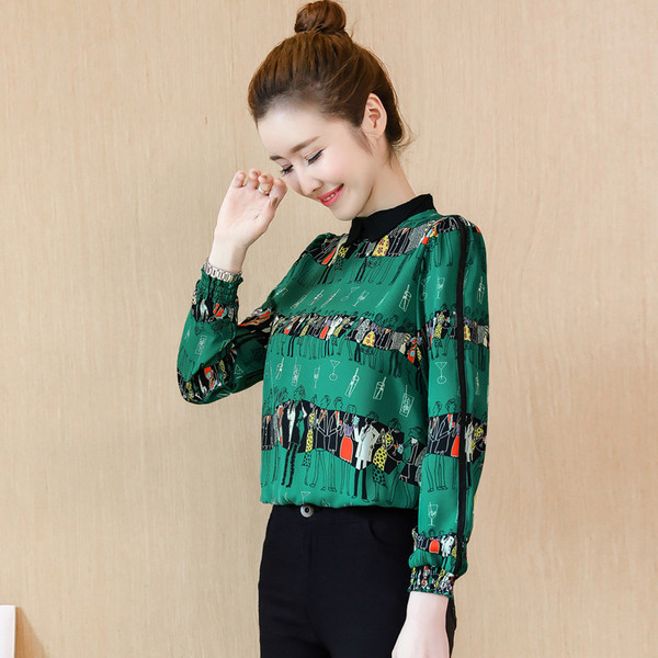 Modern női ing színes nyomattal, három színben