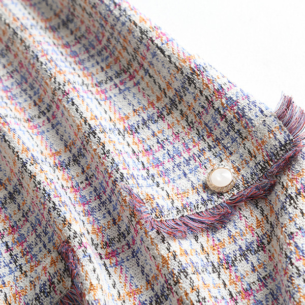 Modern női kockás ruha rövid ujjal