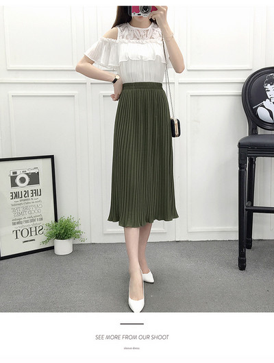 Modern női rakott szoknya többféle színben