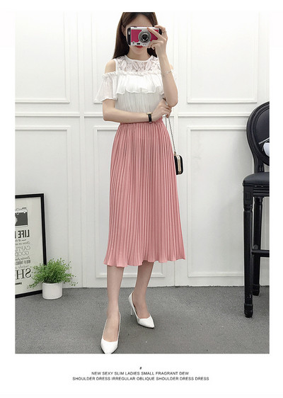 Modern női rakott szoknya többféle színben