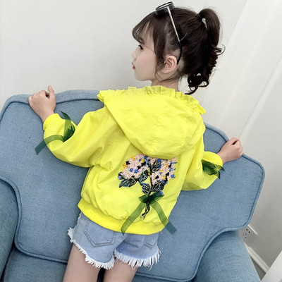 Μοντέρνο παιδικό μπουφάν σε δύο χρώματα για κορίτσια