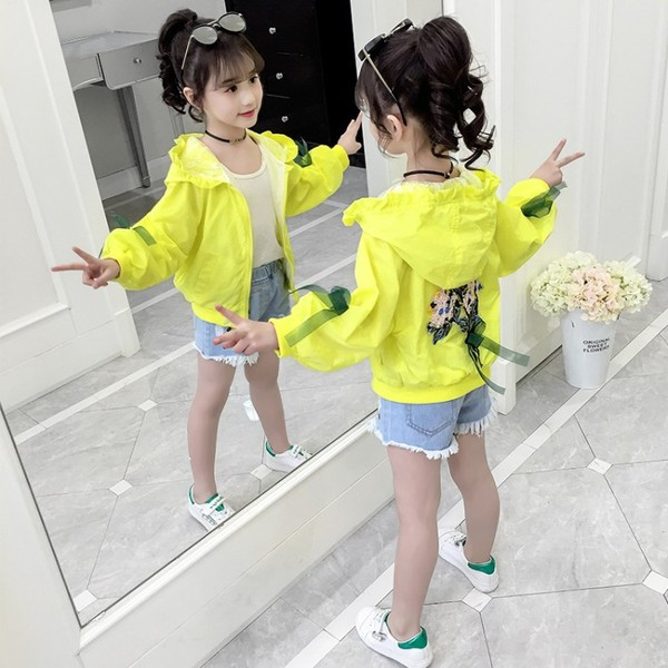 Modern gyerekkabát két színben - lányoknak