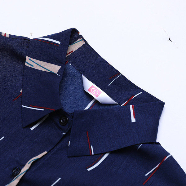 Női testhezálló ing két színben mintával