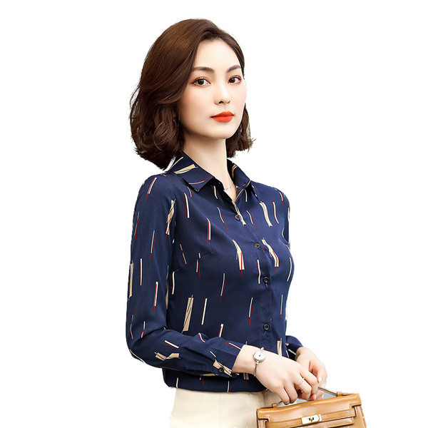 Női testhezálló ing két színben mintával