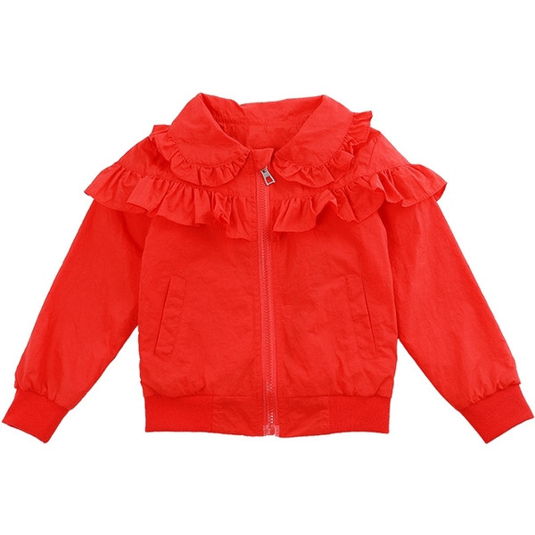 Gyermek tavaszi kabát lányoknak három színben rátéttel