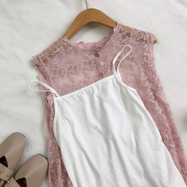 Női csipke felső négy színben akasztós felső elemmel