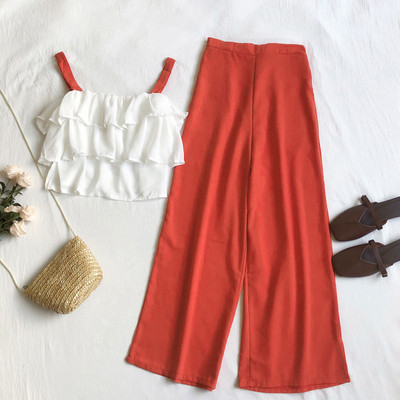 Stílusos női szett hosszú nadrággal több színben