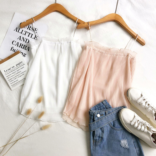 Maieu de dama cu bretele subtiri in mai multe culori