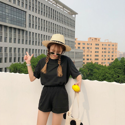 Női alkalmi szett három színben O-nyakkal