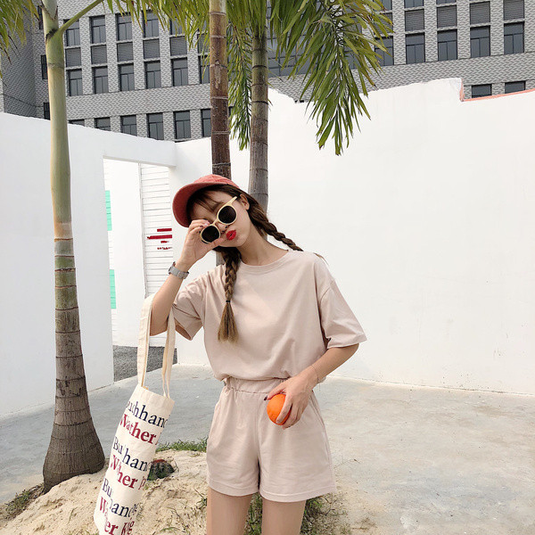 Női alkalmi szett három színben O-nyakkal