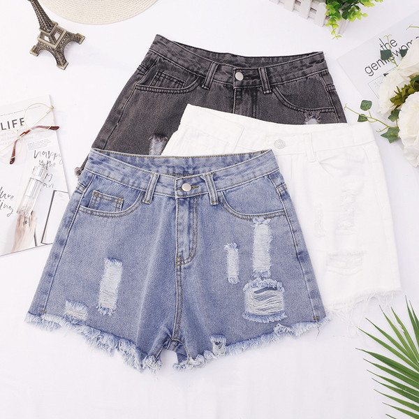 Női farmer rövidnadrág három színben