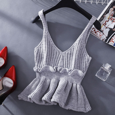 Maieu de damă tricotat cu decolteu în V în mai multe culori