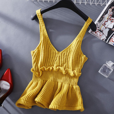 Maieu de damă tricotat cu decolteu în V în mai multe culori