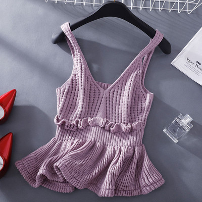 Maieu de damă tricotat cu decolteu în V în mai multe culori