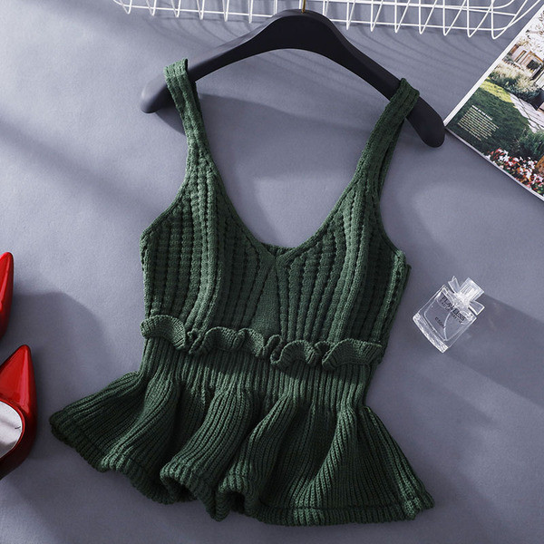 Maieu de damă tricotat cu decolteu în V în mai multe culori