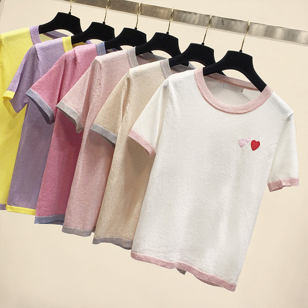 Alkalmi női póló több színben hímzéssel