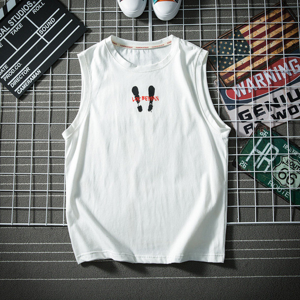 Férfi felső, fehér és szürke színben, rátéttel