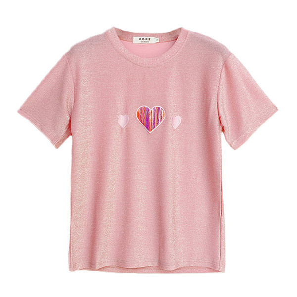 Stílusos női póló rátéttel, négy színben