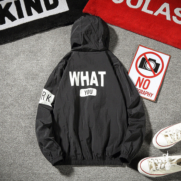 Modern férfi kabát három színben felirattal