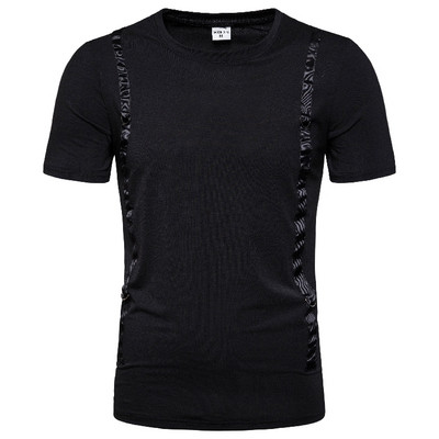 Alkalmi férfi póló zöld, fekete és fehér színben