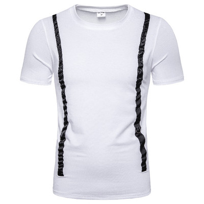 Alkalmi férfi póló zöld, fekete és fehér színben