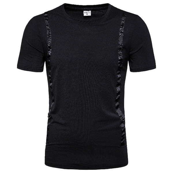 Alkalmi férfi póló zöld, fekete és fehér színben