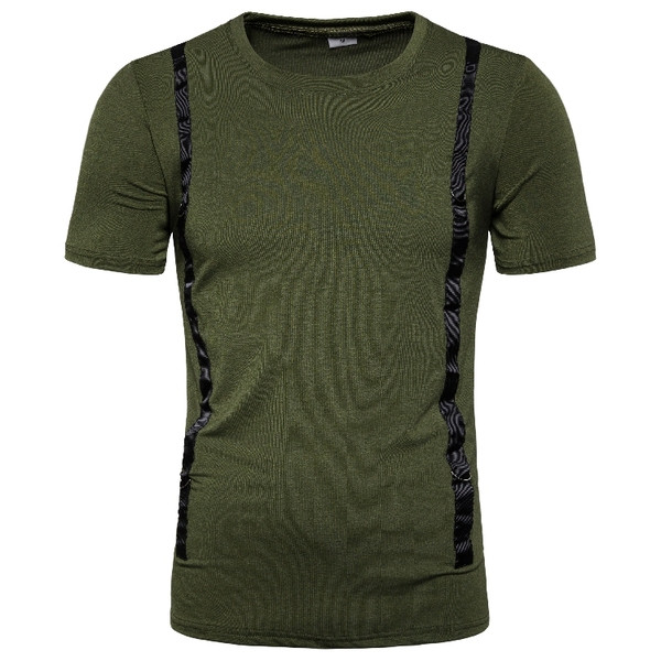 Alkalmi férfi póló zöld, fekete és fehér színben