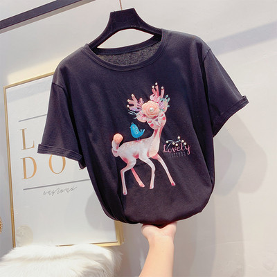 Tricou de dama modern cu element 3D in mai multe culori