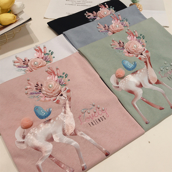 Tricou de dama modern cu element 3D in mai multe culori