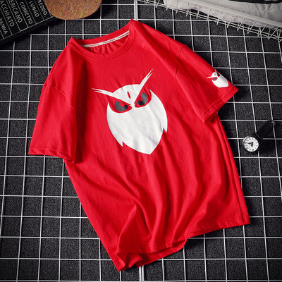 Férfi póló négy színben, rövid ujjal és rátéttel