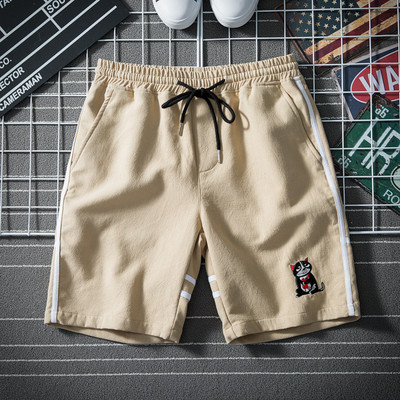 Hétköznapi férfi rövidnadrág három színben, hímzéssel