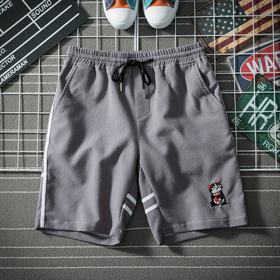 Hétköznapi férfi rövidnadrág három színben, hímzéssel