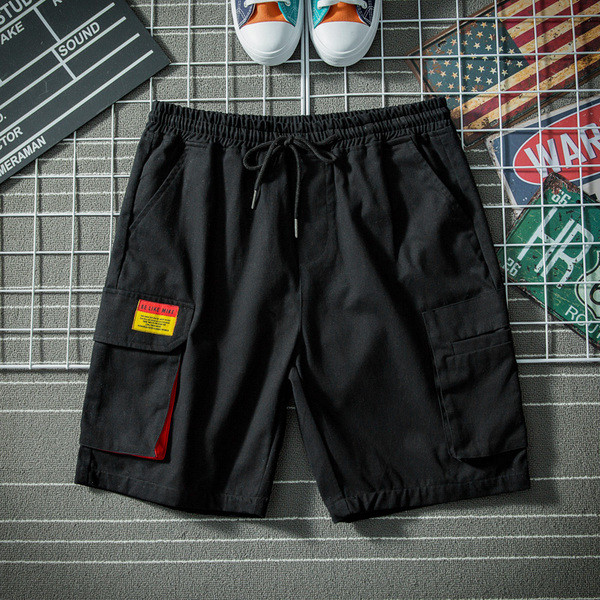 Férfi rövidnadrág három színben nyakkendővel és zsebbel